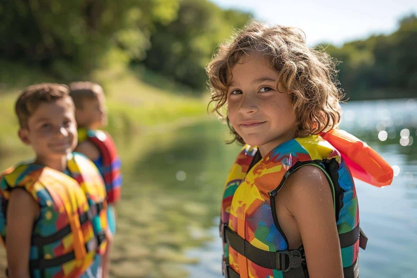 Gilets De Sauvetage Pour Enfants – Lot De 8 Rouges – Taille Ajustable, Motifs Dessin Animé – Pour Piscine, Plage - 2